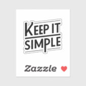 Sticker Conception de citation minimale Gardez les choses  (Feuille)
