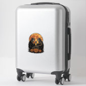 Sticker Conception de citrouille d'Halloween de faucheurs (Sur valise)