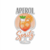 Sticker Conception de cocktail Aperol Spritz (Devant)