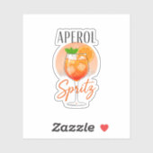 Sticker Conception de cocktail Aperol Spritz (Feuille)