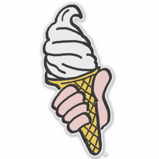 Sticker Conception de cône crème glacée (Devant)