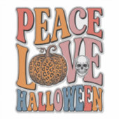 Sticker Conception de crâne de citrouille Halloween d'amou (Devant)