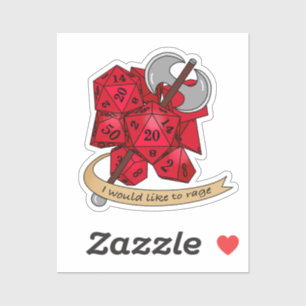 Sticker Conception de dés barbares