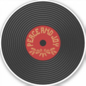 Sticker Conception de disques vinyle Peace and joy (Devant)