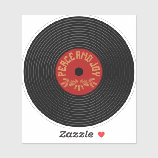 Sticker Conception de disques vinyle Peace and joy (Feuille)
