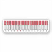 Sticker Conception de drapeau à code-barres Made in Singap (Recto)