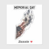 Sticker Conception de drapeau américain pour l'hommage de (Feuille)