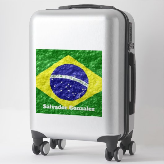 Sticker Conception de drapeau brésilien (Sur valise)