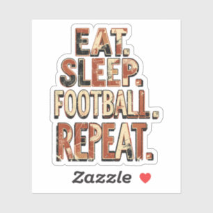 Sticker Conception de fan de football vintage Graphique