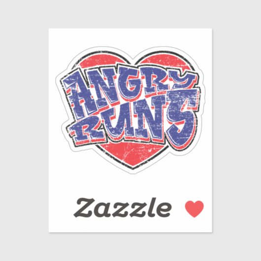 Sticker Conception de fans de courses en colère v2 (Feuille)