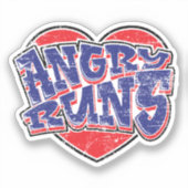 Sticker Conception de fans de courses en colère v2 (Recto)