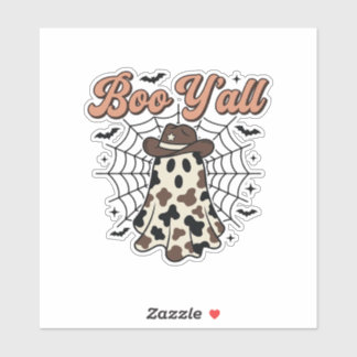Sticker Conception de fantôme occidental Halloween Boo Yal
