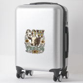 Sticker Conception de ferme de tournesol Yunkie vache vint (Sur valise)
