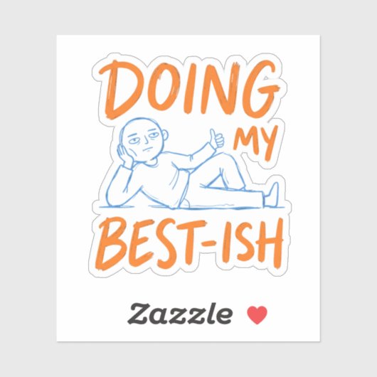 Sticker Conception de figure mignonne et sarcastique faisa (Feuille)