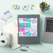 Sticker Conception de fleurs vibrantes en fleurs (Couverture iPad)