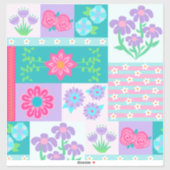 Sticker Conception de fleurs vibrantes en fleurs (Feuille)