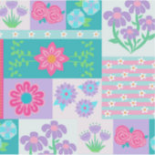 Sticker Conception de fleurs vibrantes en fleurs (Devant)