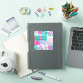 Sticker Conception de fleurs vibrantes en fleurs (Couverture iPad)