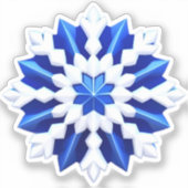 Sticker Conception de flocon de neige blanc détaillé (Recto)