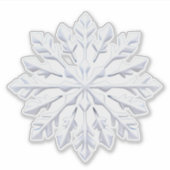 Sticker Conception de flocon de neige blanc détaillé (Devant)