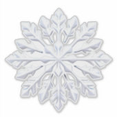 Sticker Conception de flocon de neige blanc détaillé (Devant)