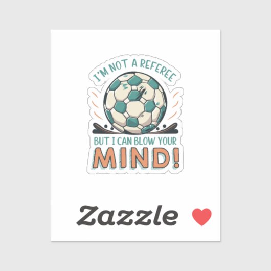 Sticker Conception de football drôle (Feuille)