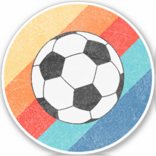 Sticker Conception de football sur un arrière - plan rétro