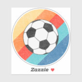 Sticker Conception de football sur un arrière - plan rétro (Feuille)