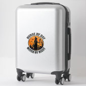 Sticker Conception de garde décalée Halloween sorcière inf (Sur valise)