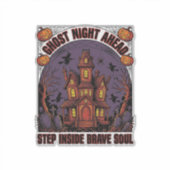 Sticker Conception de gravure vintage Halloween Maison han (Devant)