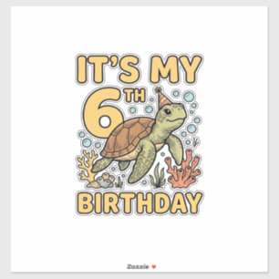 Sticker Conception de gravure vintage tortue marine 6e ann