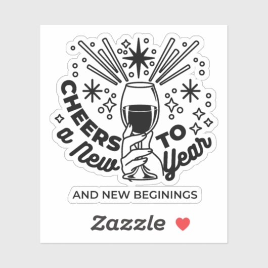 Sticker Conception de la fête du Nouvel An (Feuille)