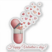 Sticker Conception de la Saint-Valentin Love Medicine (Devant)