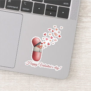 Sticker Conception de la Saint-Valentin Love Medicine