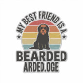 Sticker Conception de l'amant de chien de coucher de solei (Devant)