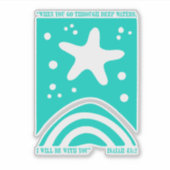 Sticker Conception de l'étoile de mer chrétienne Quand vou (Devant)