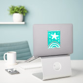 Sticker Conception de l'étoile de mer chrétienne Quand vou (Ordinateur portable sur le bureau)