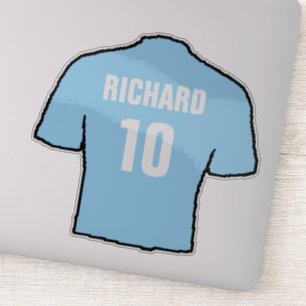 Sticker Conception de maillot de football bleu ciel à pers