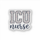 Sticker Conception de maillot universitaire floral d'infir (Devant)