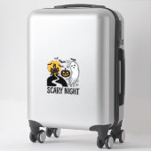 Sticker Conception de maison hantée Halloween de nuit effr (Sur valise)