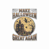 Sticker Conception de maison hantée Halloween Vintage Grea (Devant)