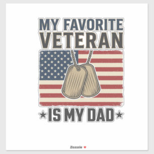 Sticker Conception de médailles patriotiques pour papa vét
