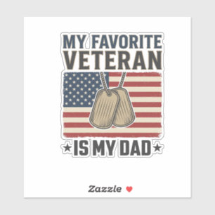 Sticker Conception de médailles patriotiques pour papa vét