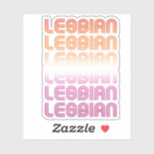 Sticker Conception de motif rétro lesbien (Feuille)