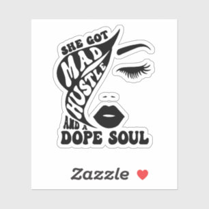 Sticker Conception de Noël Hustle pour autonomiser les fem