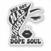Sticker Conception de Noël Hustle pour autonomiser les fem (Devant)