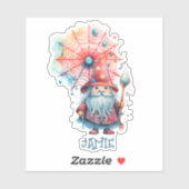 Sticker Conception de nom de sorcier Halloween personnalis (Feuille)