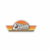 Sticker Conception de nom Elijah Retro Sunset (Devant)