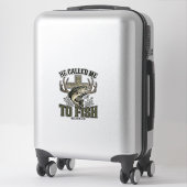 Sticker Conception de pêche chrétienne Il m'a appelé à pêc (Sur valise)
