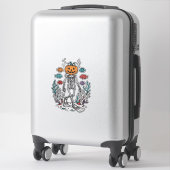 Sticker Conception de Poisson de Plongeur de Squelette de (Sur valise)